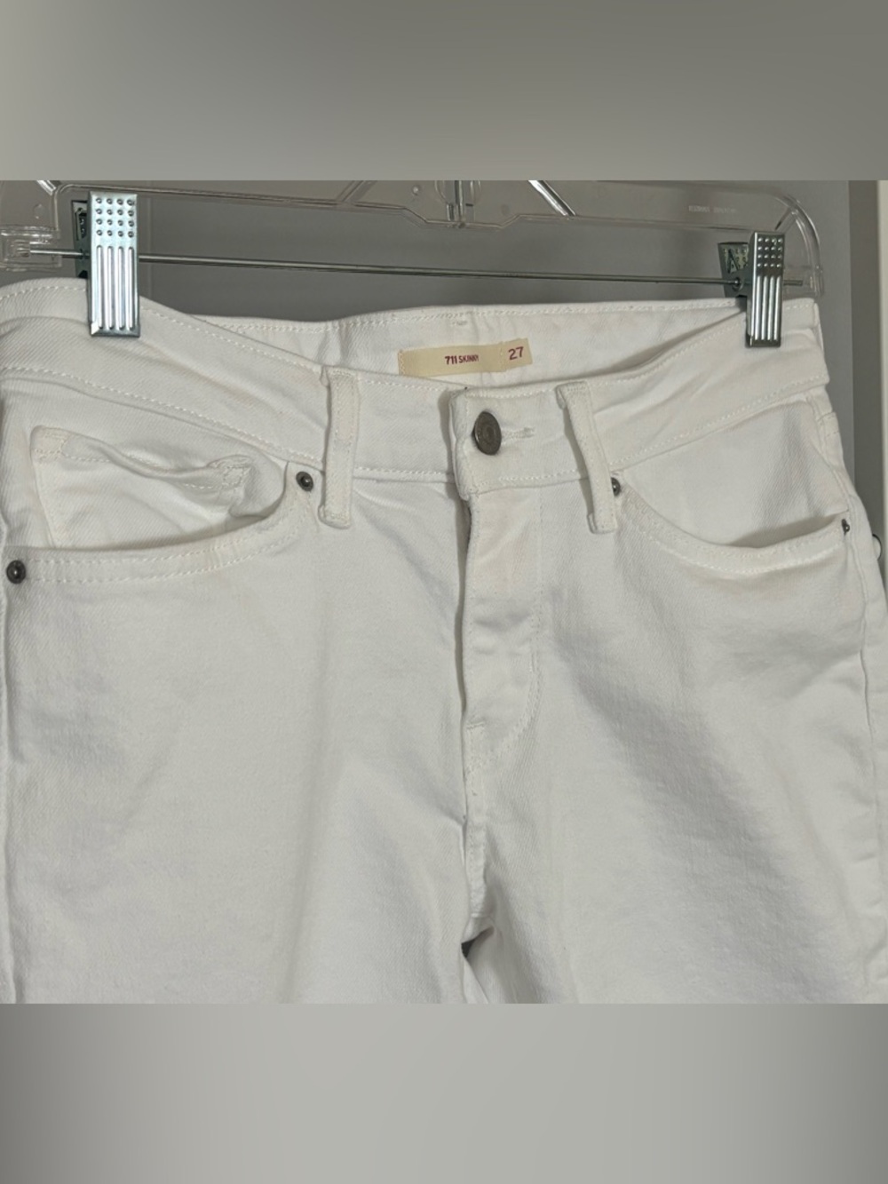 Levi's 711 White Skinny Jeans for Women - Picture 8 of 16